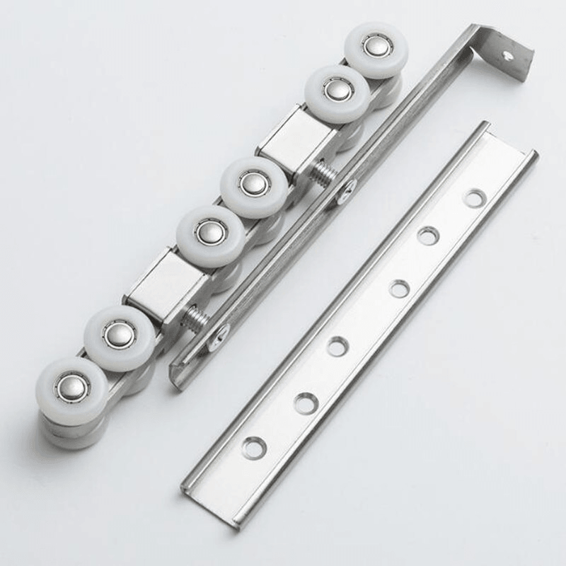 2Pcs Stainless Steel Sliding Wooden Door Wheels Roller Closet Track Pulley Hanging Super Bearing - MRSLM