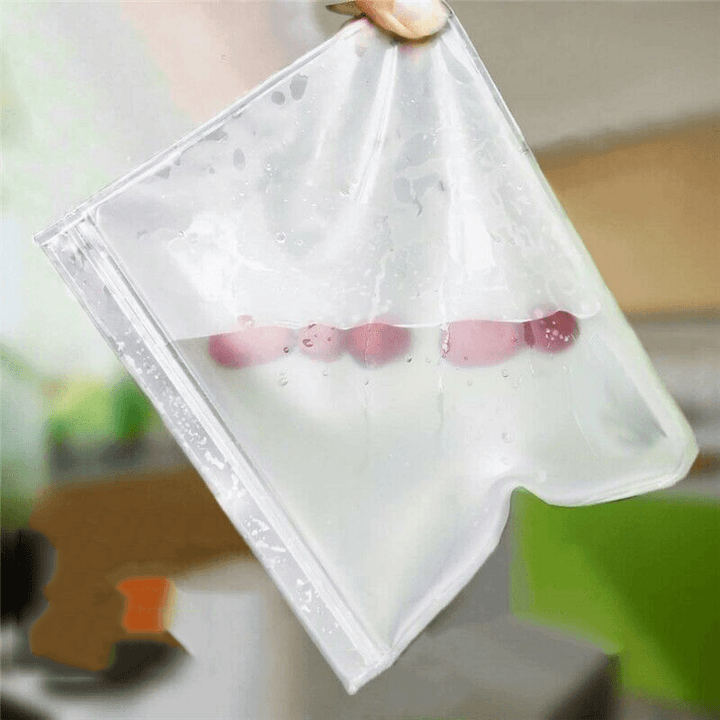 10Pcs Multifunction Home Reusable Silicone Food Storage Bags Food Grade Preservation Freezer Bags Ziplock Leakproof Fruits Vegetable Bag Kitchen Organizer Vacuum Sealing Bag - MRSLM