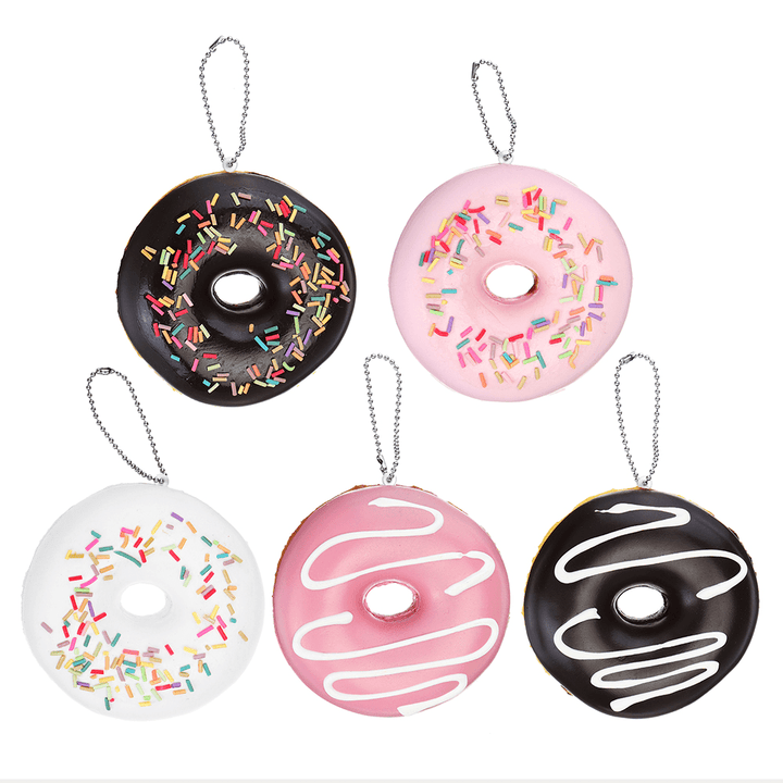 Cake Squishy Chocolate Donuts 9CM Scented Doughnuts Squeeze Jumbo Gift Collection with Packaging - MRSLM