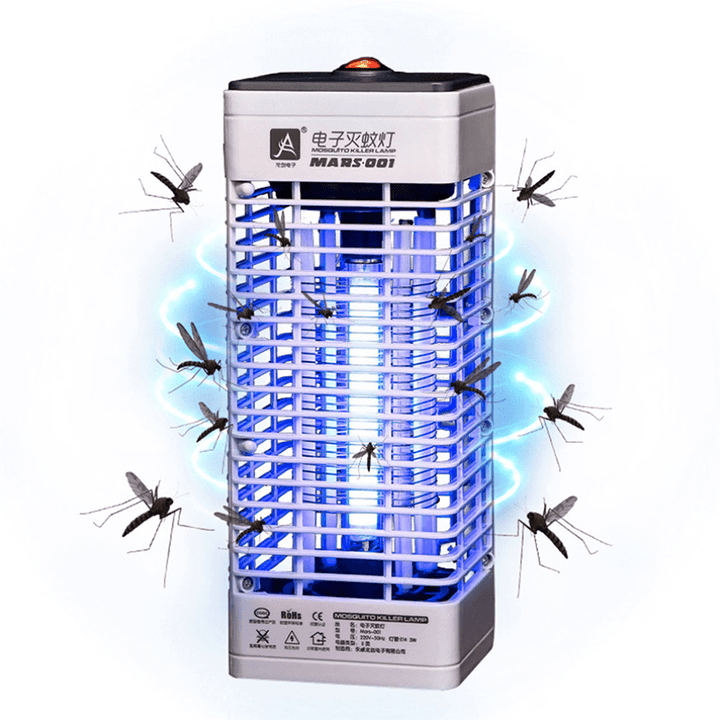 Garden Electric LED Mosquito Killer Lamp Socket Night Light Bug Insect Trap Anti-Mosquito Zapper - MRSLM