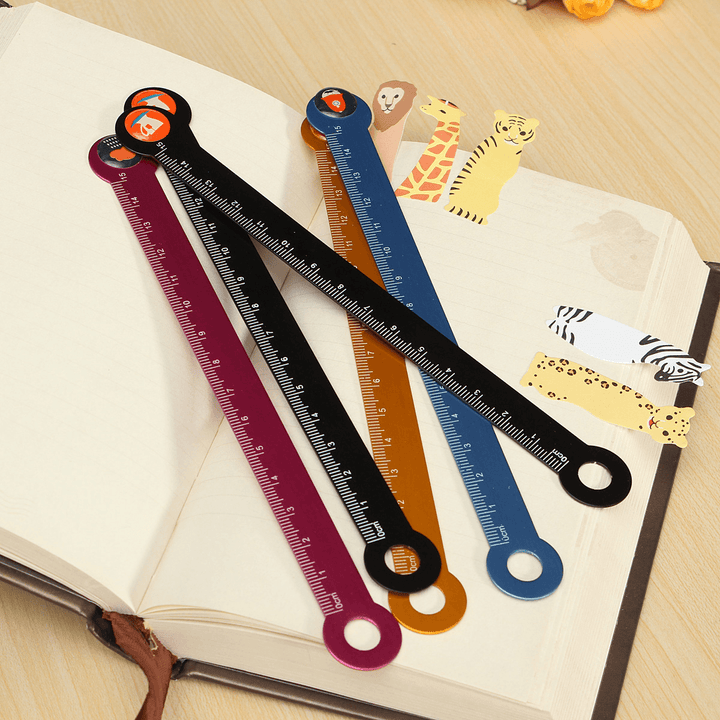 Kids Student Study Stationery Measuring Ruler Scale Measure Tools Cute Aluminum Straight Ruler - MRSLM