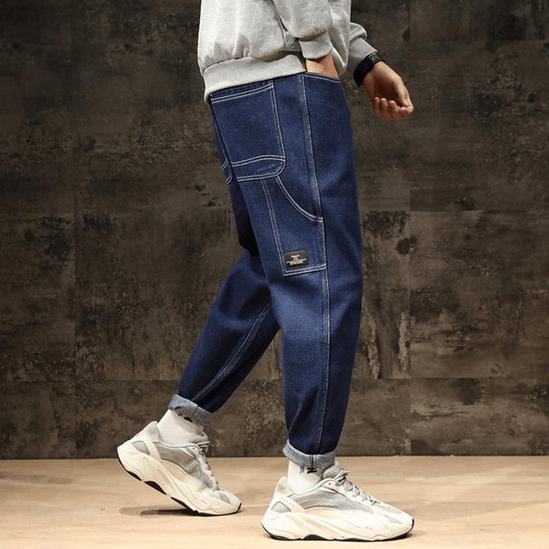 Season New Jeans Men Loose Feet Harem Pants plus Fertilizer XL Wind Trend Youth Casual Trousers - MRSLM