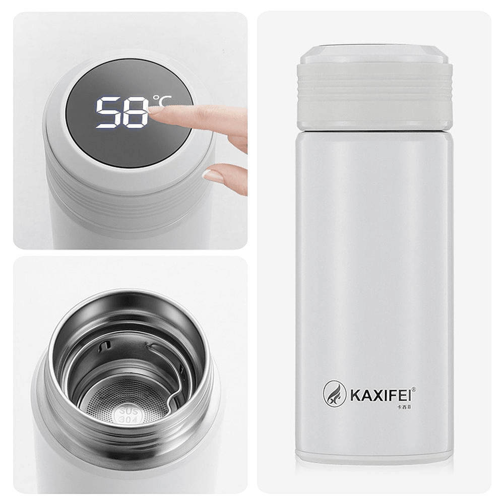 K916 300ML Smart Stainless Steel Insulation Vacuum Bottle LED Touch Screen Temperature Display Vacuum Cup IPX7 Waterproof Thermal Bottle - MRSLM