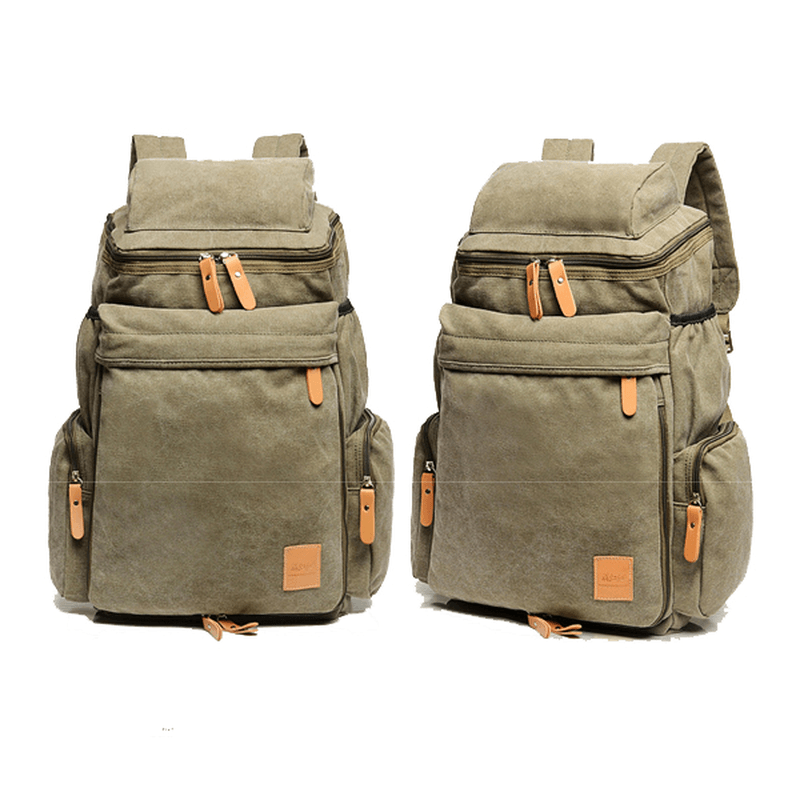 Men Women Large Capacity School Laptop Backpack Canvas Casual Backpack - MRSLM