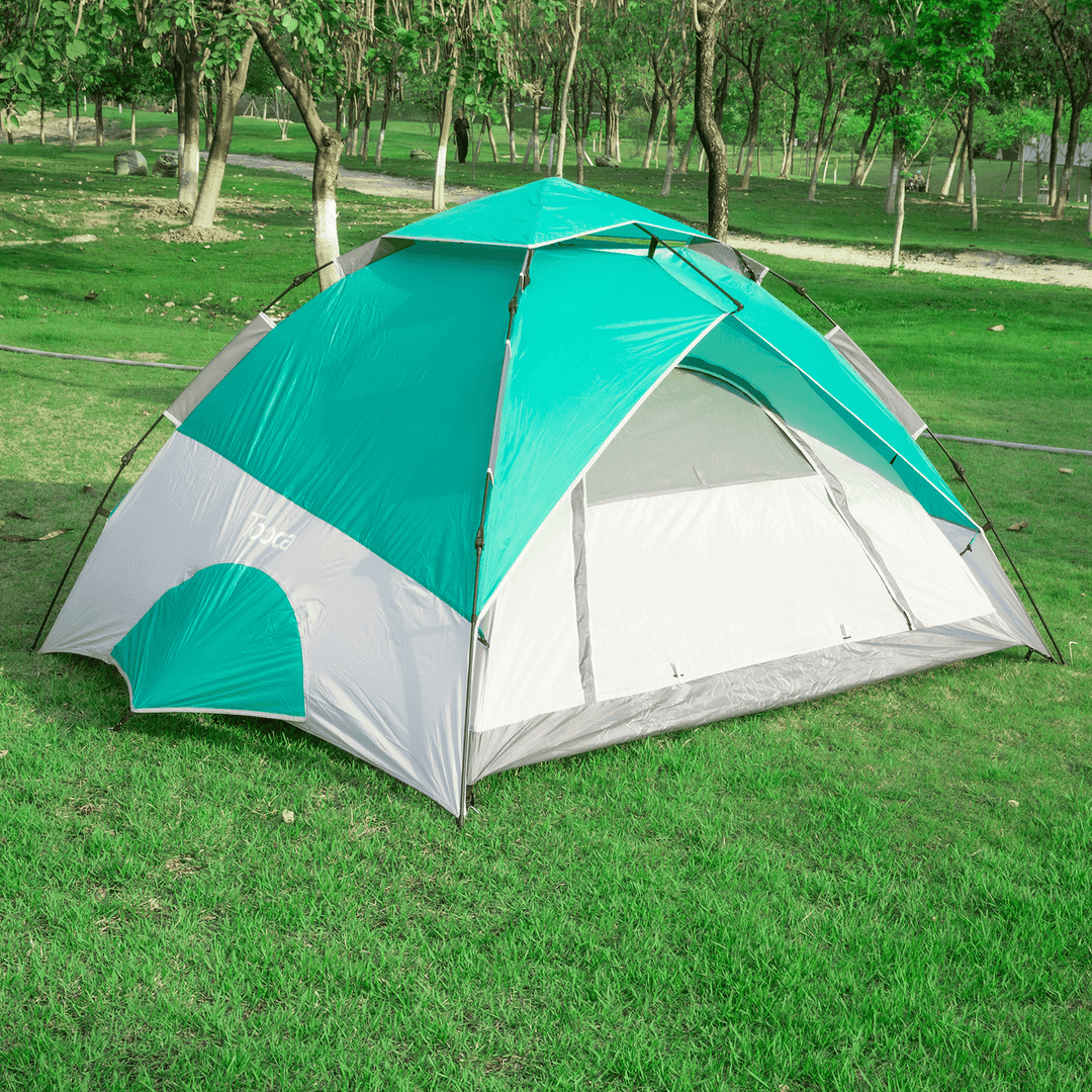 Tooca 4 Person Camping Tent Instant Set up Automatic Dome Tent Waterproof Windproof Outdoor Camping Sun Protection Shelters - MRSLM