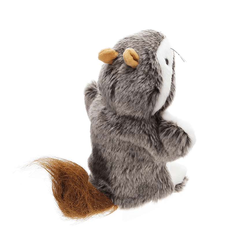 27CM Stuffed Animal Squirrel Fairy Tales Hand Puppet Classic Children Figure Toys Plush Animal - MRSLM