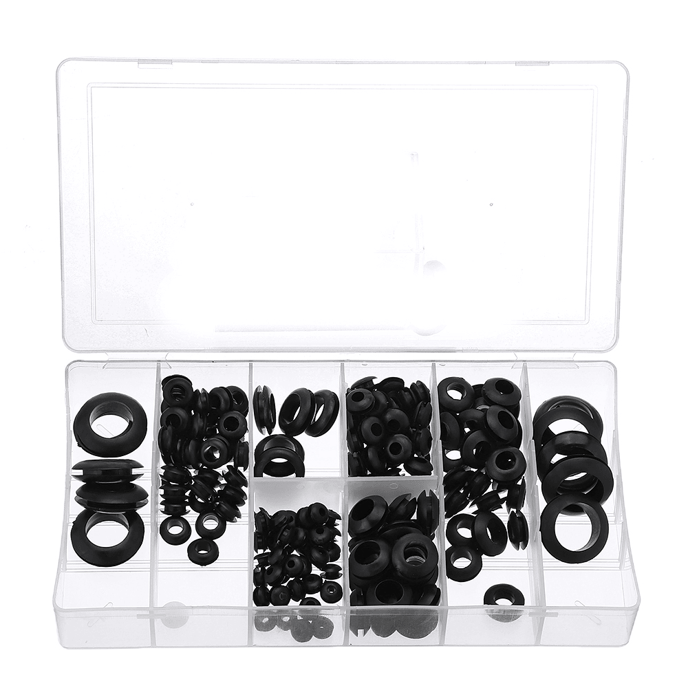 Suleve™ MXRW5 180Pcs Rubber O Ring Washer Grommets Ring Anti-Slip Gasket Seal Assortment Set - MRSLM