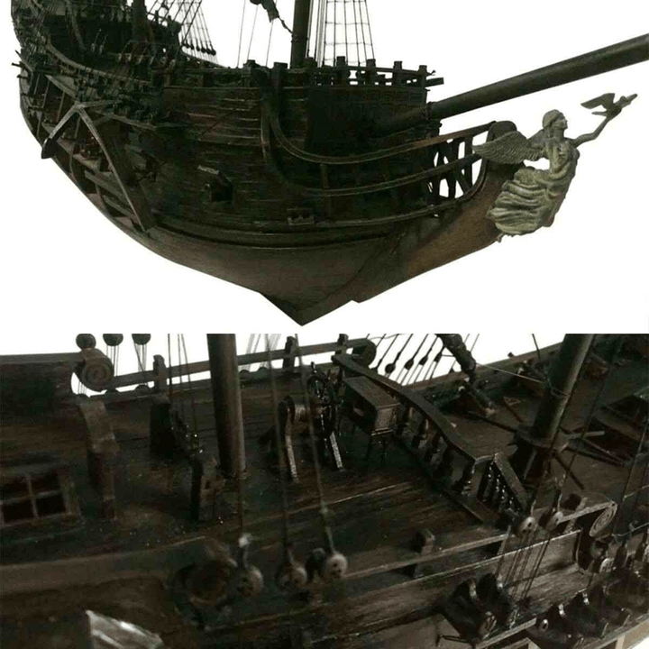 1:50 DIY Craft Wood Boat Model Kit for Black Pearl Sailing Ship for Gift for Pirates of the Caribbean Diy Set Kits Assembly Boat Toys Model Kit - MRSLM