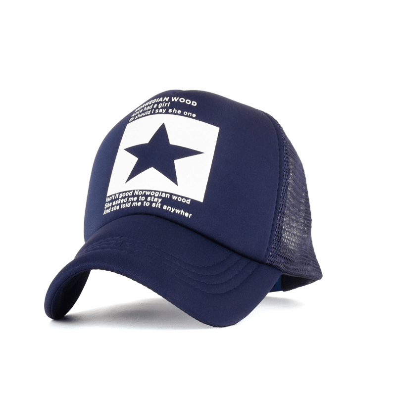 Big Five-Pointed Star Pattern Tennis Baseball Cap - MRSLM