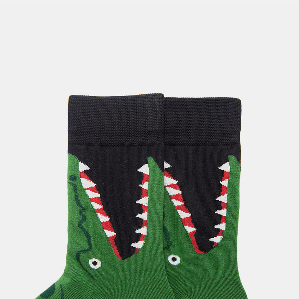 Long Socks Male Street Wind Trend Female Socks Cartoon Crocodile Korean Version of Sports Style - MRSLM