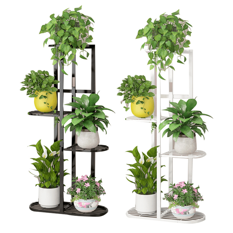 5 Tier Tall Plant Stand Rack Multiple Flower Pot Holder Shelf for Indoor Outdoor - MRSLM