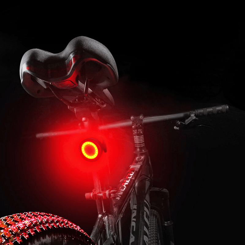 BIKIGHT 3-Modes Bicycle Light Night Riding Tail Light Bicycle Highlight Bicycle Brake Light Safety Warning Light - MRSLM