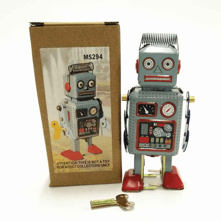 Tin Robot Toys Retro Crafts Nostalgic Personalization - MRSLM