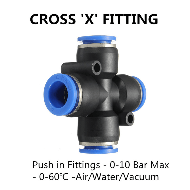 Pneumatic Connector Pneumatic Push in Fittings for Air/Water Hose and Tube All Sizes Available - MRSLM