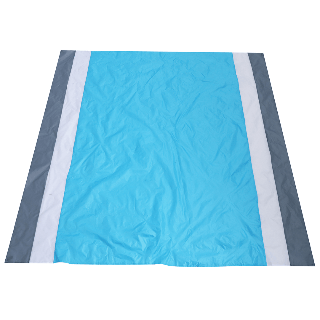 210X200Cm Waterproof Beach Blanket 4-6 Persons Lightweight Sand Resistant Beach Mat Picnic Mat with Storage Bag Peg for Camping Hiking - MRSLM