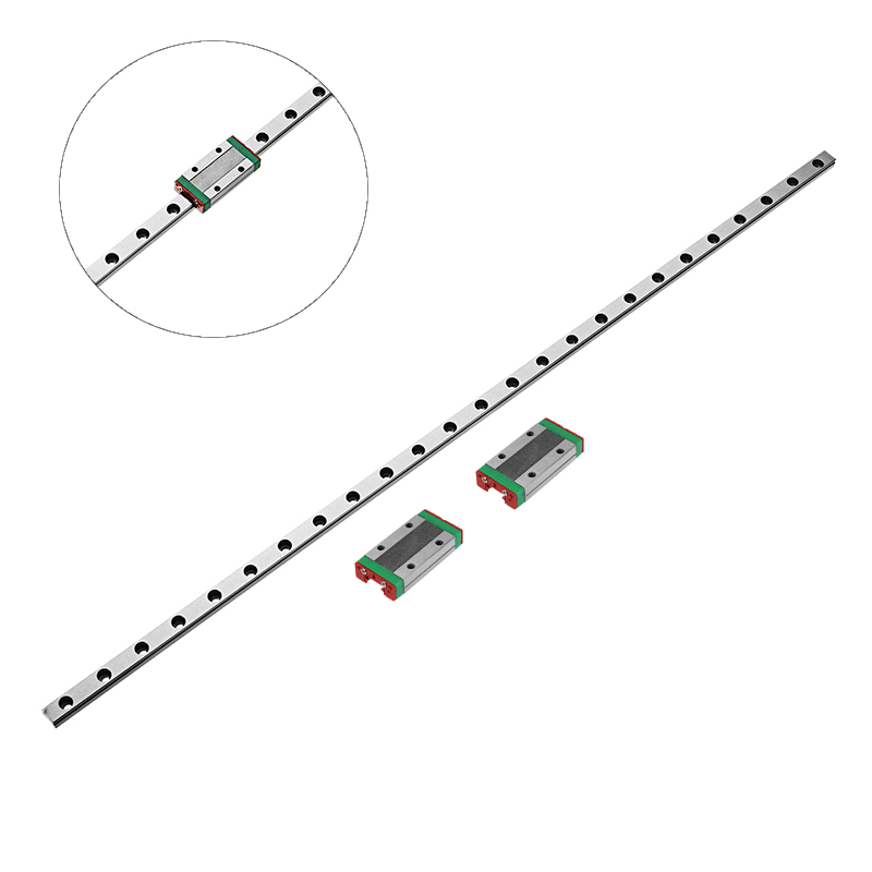 Machifit 500Mm Length MGN9 Linear Guide with 2Pcs MGN9H Linear Rail Block CNC Tool - MRSLM