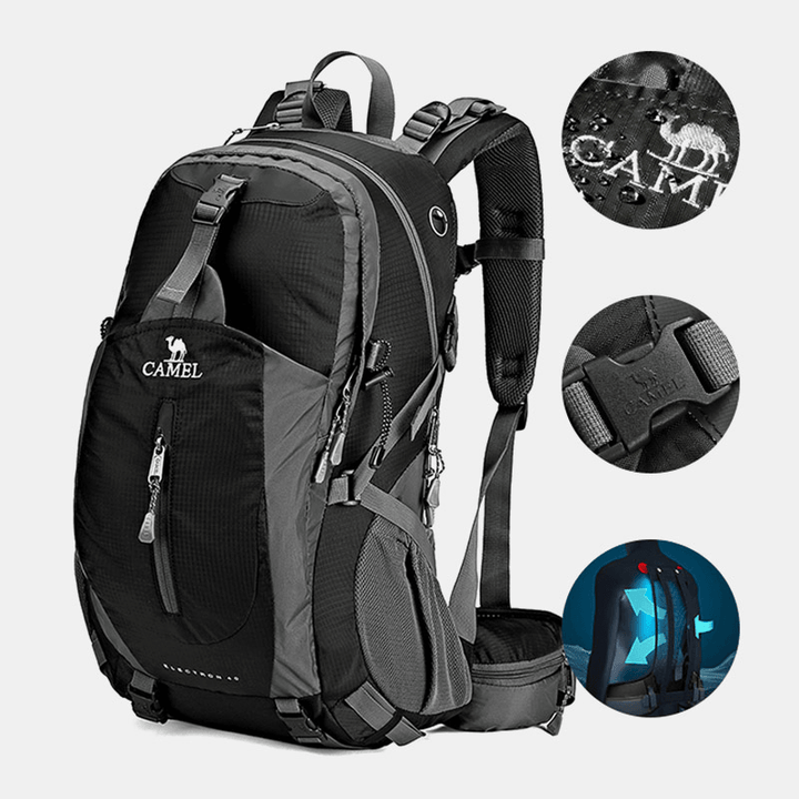 Men 40L Polyester Waterproof Light Weight Large Capacity Sport Hiking Travel Backpack - MRSLM