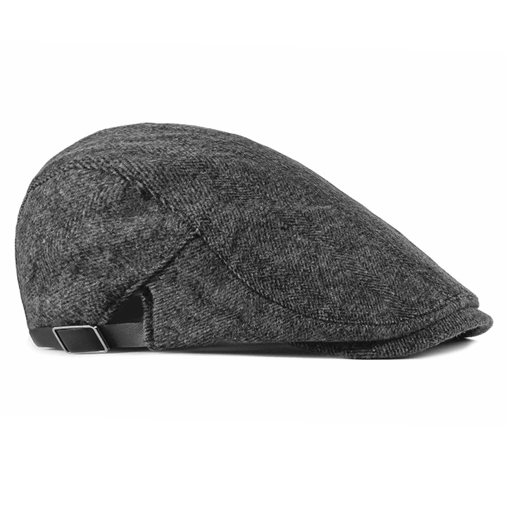 Autumn and Winter Korean Style Peaked Cap Men'S Middle-Aged and Elderly Beret - MRSLM