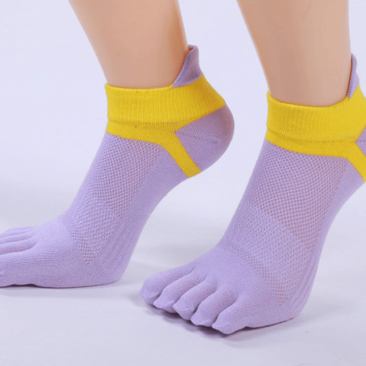 Women Five Toes Breathable Sports Yoga Sock Cotton Exercise Cycling Ankle Socks - MRSLM