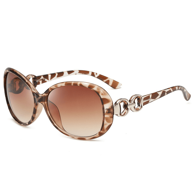 Ladies Fashion Cat Eye Sunglasses Personality Ins Wind Plastic Frame Glasses Leopard Print Color Cross-Border Aliexpress Sunglasses - MRSLM