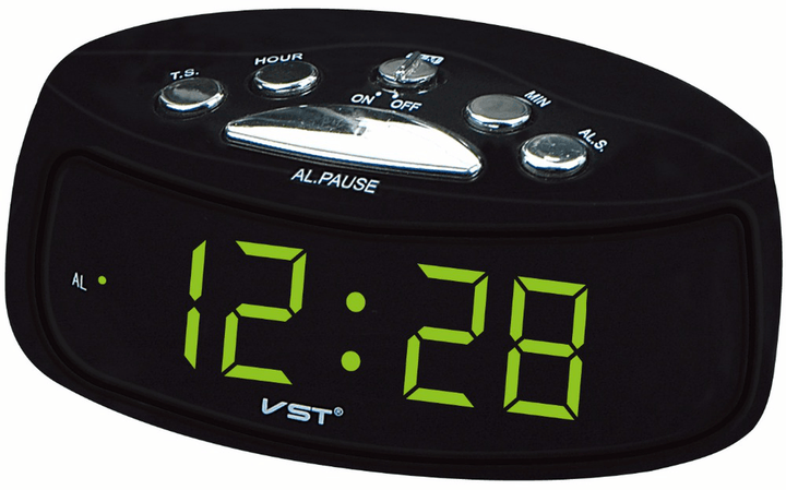 VST ST-9 EU Plug AC Power Desktop Led Digital Alarm Clock with Blue Red Green Backlight - MRSLM