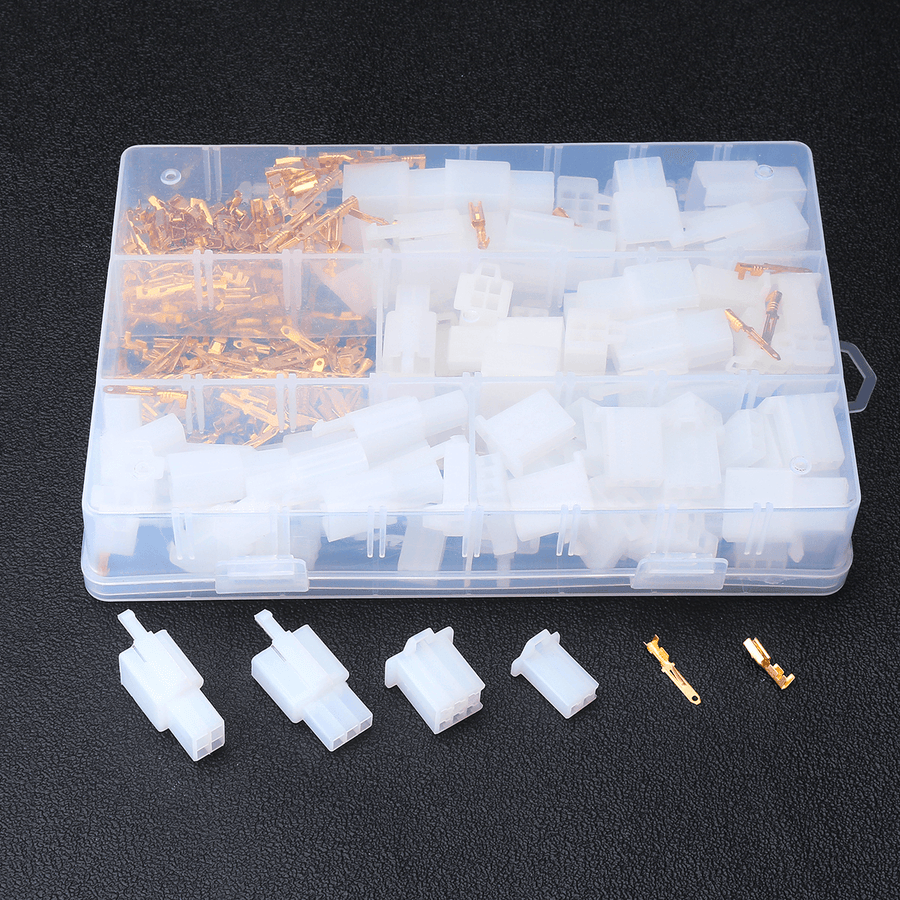 380Pcs 40 Set Auto Electrical Terminal Practical 2.8 Mm 2/3/4/6 Pin Way Cable Wire Connectors Terminals - MRSLM