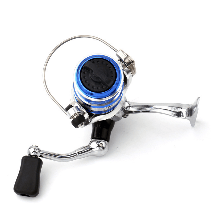 Mini Metal Fishing Reel 2+1BB 4.3:1 Spinning Wheel Left Right Exchange Fishing Tackle with 50M Fishing Line - MRSLM