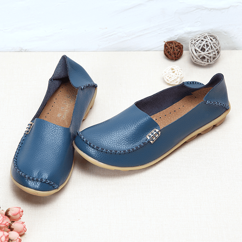 US Size 5-13 Women Flat Shoes Casual Comfortable Outdoor Slip on Loafers - MRSLM