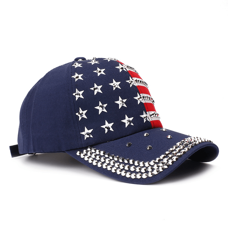 Spring and Summer Diamond Rivet Baseball Cap Sunhat - MRSLM