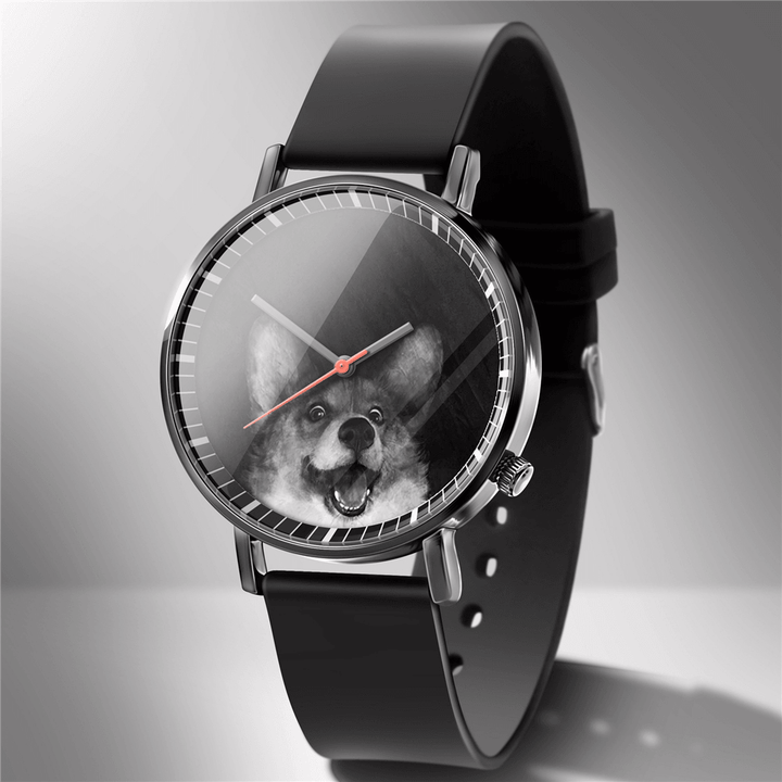 Fashion Quartz Watch Animal Print Men Business Watch Cute Black-White Dogs Cats Pattern Women Quartz Watch - MRSLM