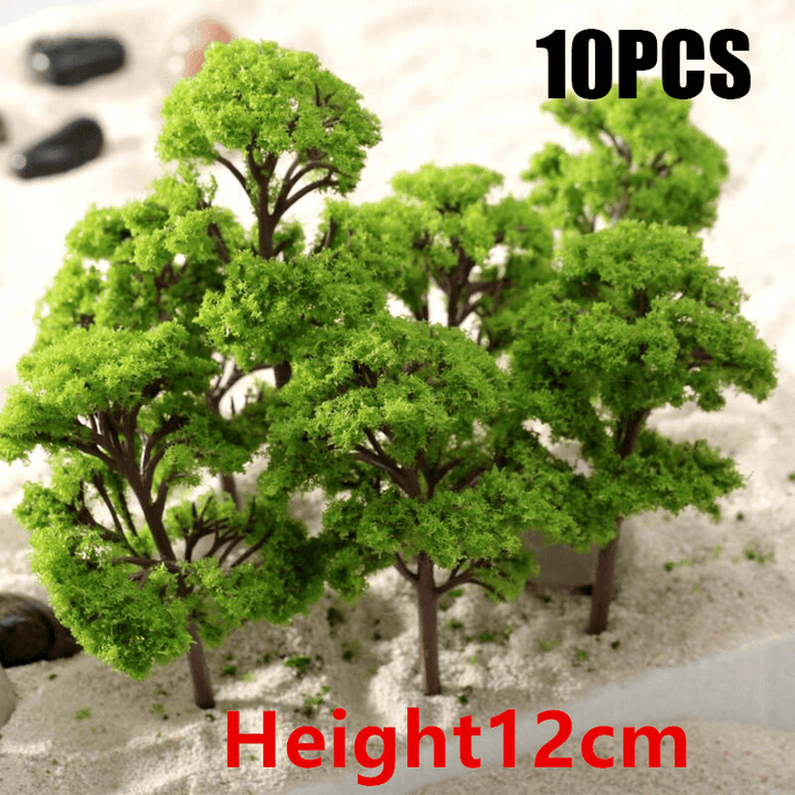 10Pcs 9Cm HO OO Scale Model Trees Train Railroad Layout Diorama Wargame Scenery - MRSLM