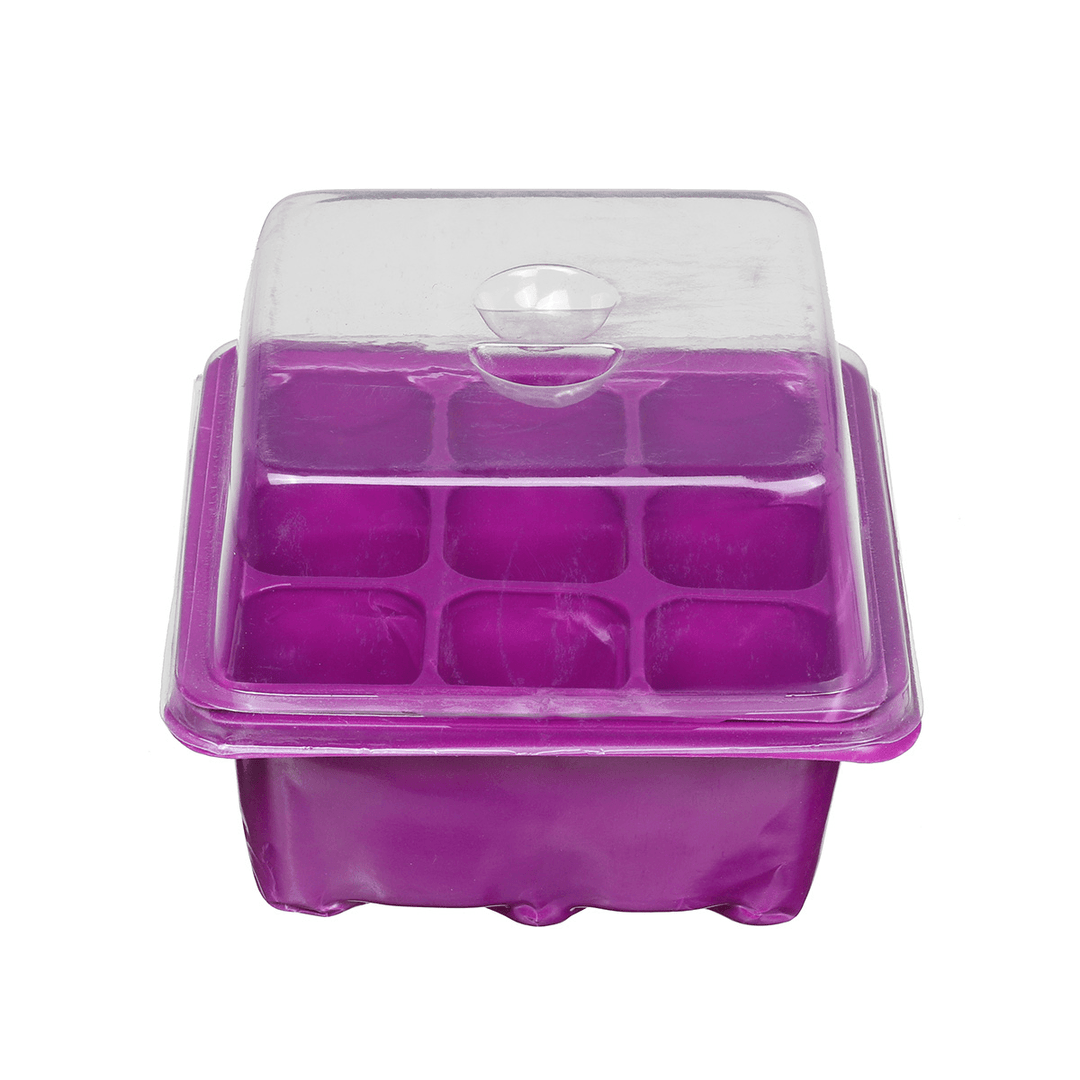 9 Holes Plastic Planting Box Set Nursery Pot Plant Grow Garden Germination Kit - MRSLM