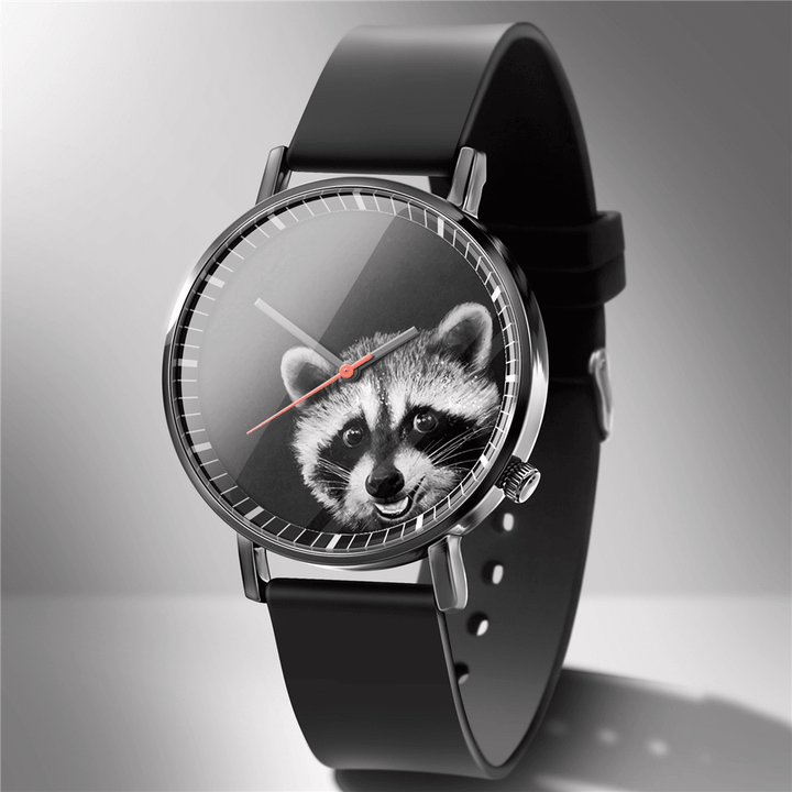 Fashion Quartz Watch Animal Print Men Business Watch Cute Black-White Dogs Cats Pattern Women Quartz Watch - MRSLM