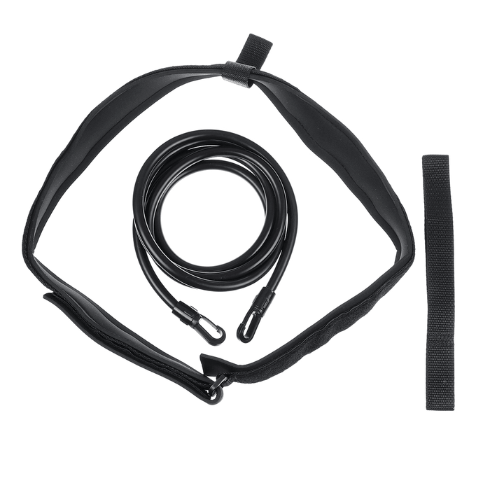 2/3/4X6X10M Black Swimming Resistance Bands Swim Training Belts Harness Static Swimming Exercise with Storage Bag - MRSLM