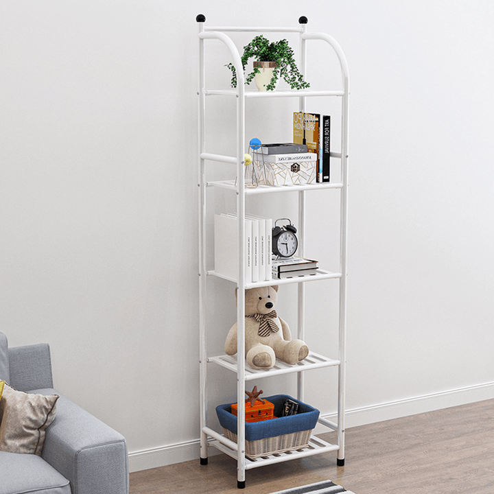 5 Layers Iron Art Shelf Landing Storage Rack for Kitchen Bedroom Bathroom Storage Shelf Home Furniture Supplies - MRSLM