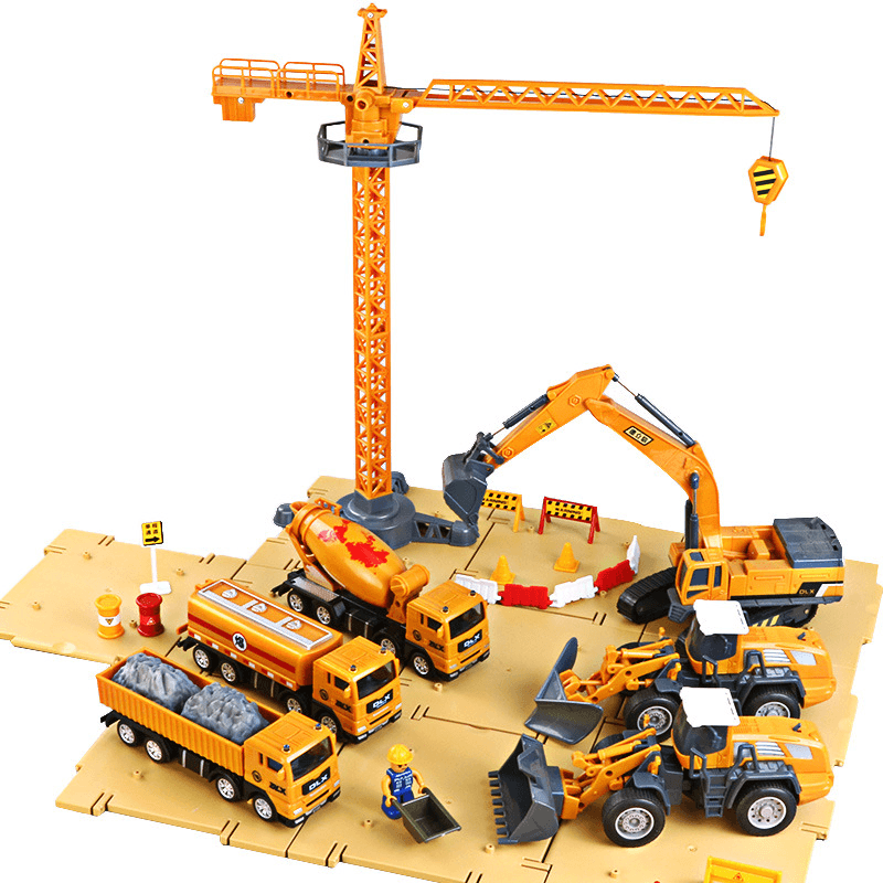 Children'S Construction Vehicle Toy Set Large Boy Excavator - MRSLM