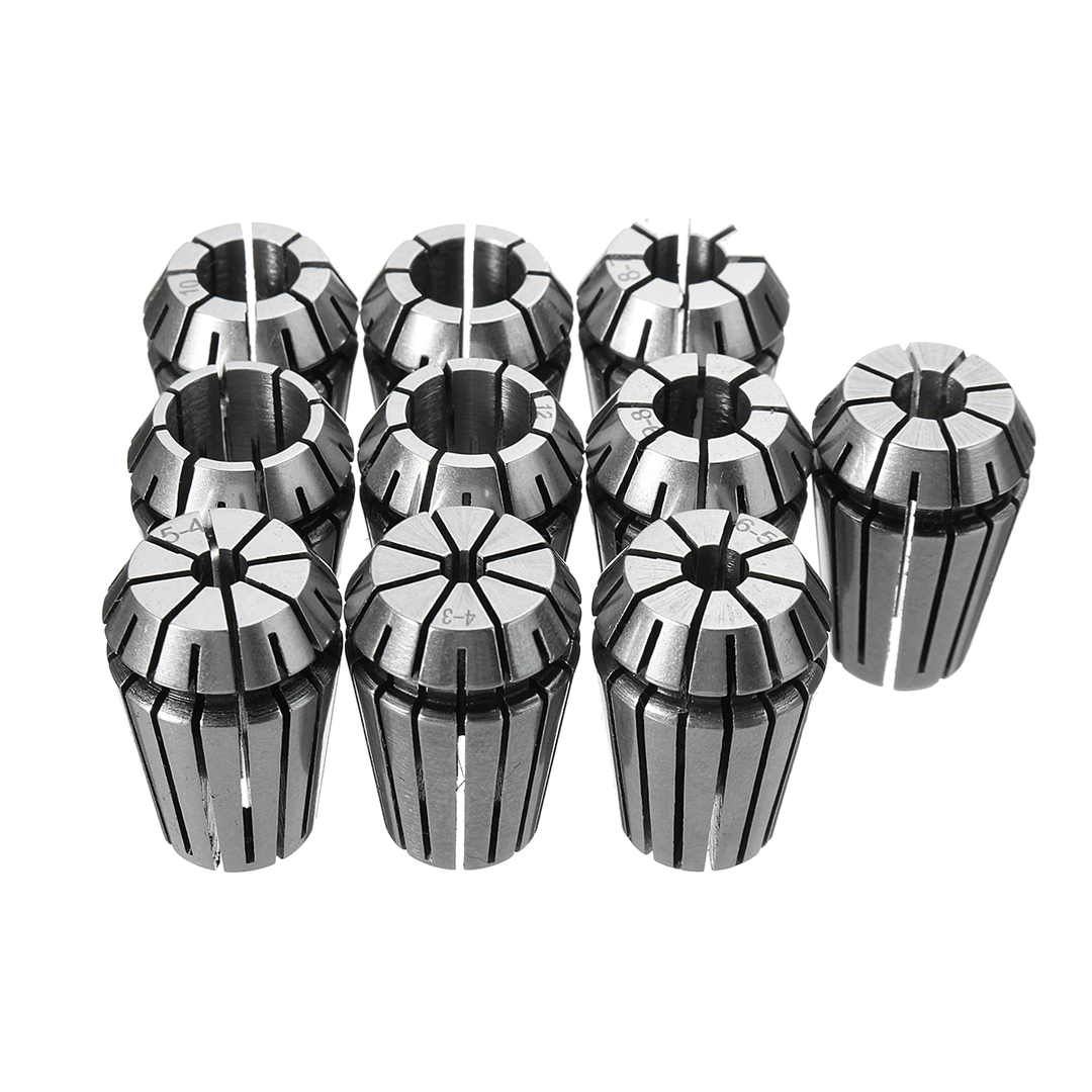 10Pcs ER20 4-13Mm Spring Collet Chuck Set for CNC Milling Machine Engraving Lathe Tool - MRSLM