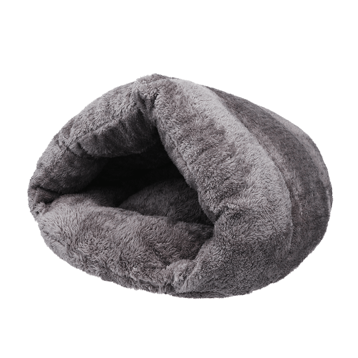 Pet Bed Puppy Cushion House Cave Cat Sleep Bag Soft Warm Kennel Mat Blanket - MRSLM