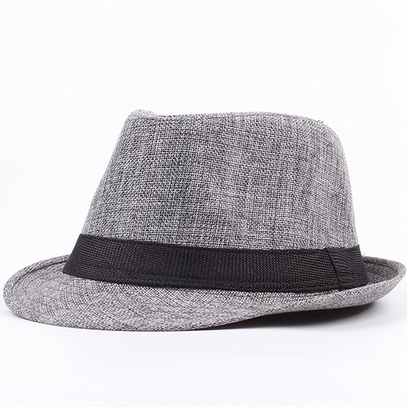 Men Unisex Linen Breathable Panama Fedora Jazz Dad Hats - MRSLM