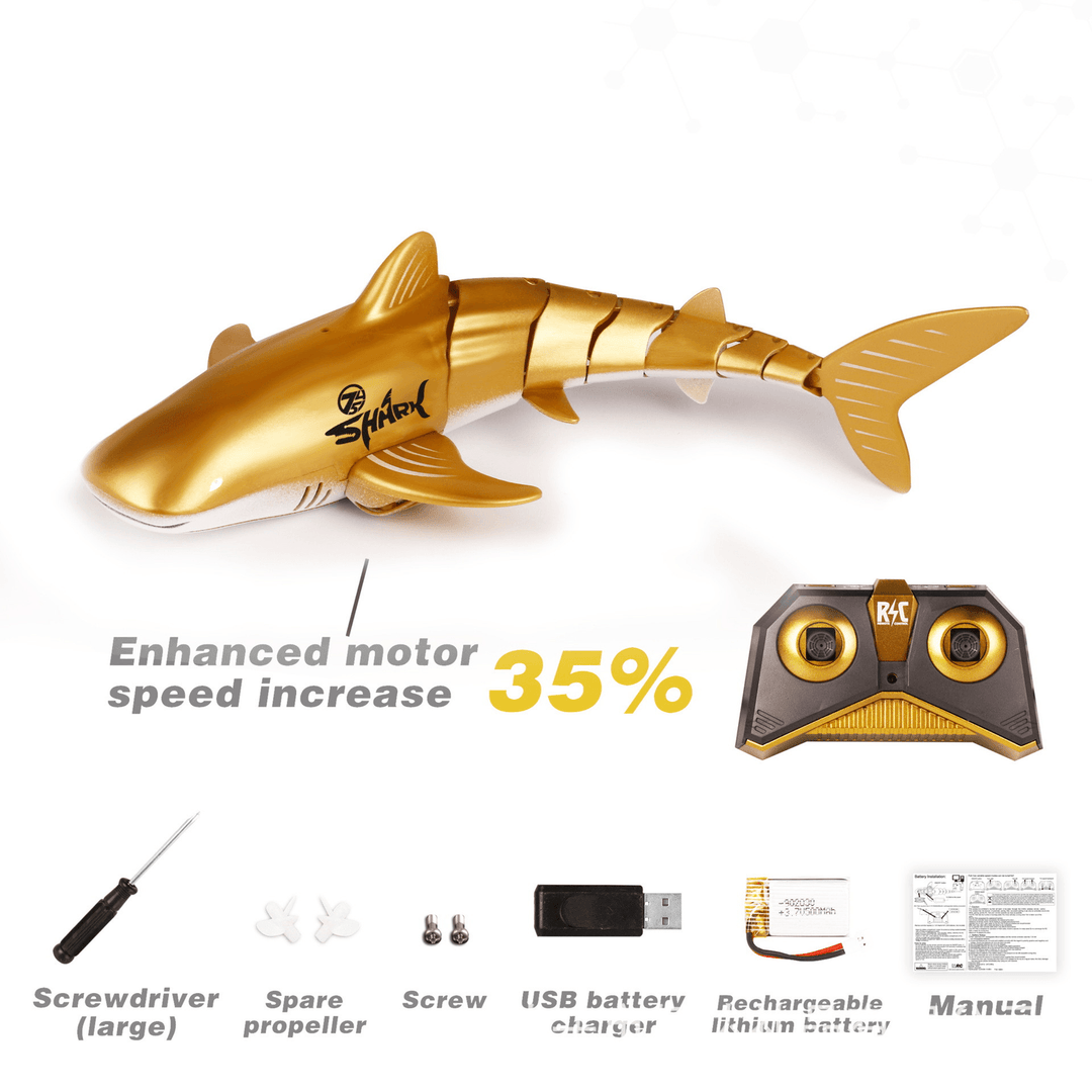 Remote Control Shark 2.4G Remote Control Fish Children'S Toys Summer Water Toys - MRSLM