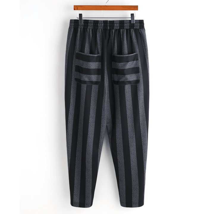 Stripe Narrow-Legged Loose Harem Pants - MRSLM