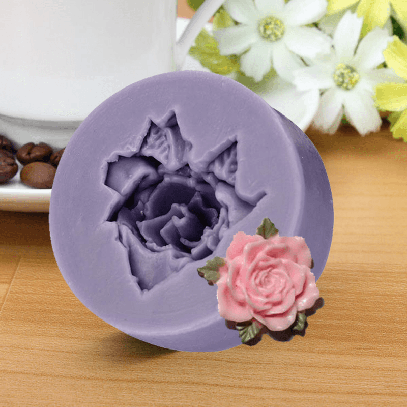 Silicon Fondant Mold 3D Mini Rose Cake Silicone Mlod Decoration Chocolate Fondant Mould Mold - MRSLM