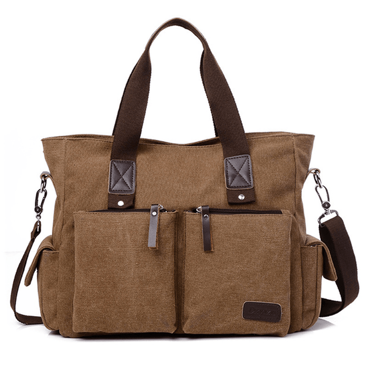 Large Capacity Men Women Canvas Multifunctional Crossbody Bag Canvas Outdoor Handbag - MRSLM