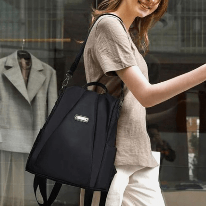 Women Fashion Large Capacity Pure Color Backpack - MRSLM