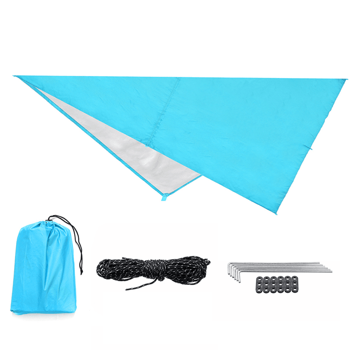 Ipree® 160X200Cm/300X300Cm 210T Portable Lightweight Outdoor Awning Camping Tent Tarp Shelter Hammock Cover Waterproof Rain Tarp Shelter Tent Sunshade with Bag - MRSLM