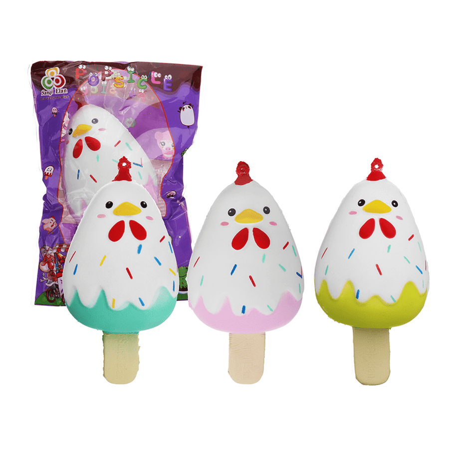 Sanqi Elan Chick Popsicle Ice-Lolly Squishy 12*6CM Licensed Slow Rising Soft Toy with Packaging - MRSLM