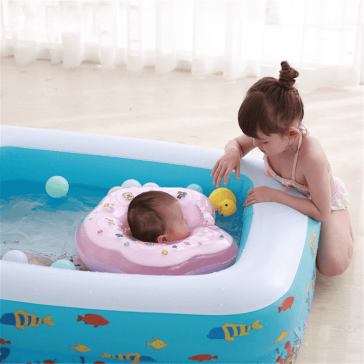 45.3X33.8X13.8'' Inflatable Swimming Pool Family Play Center Swim Baby Kids Child Backyard Garden - MRSLM