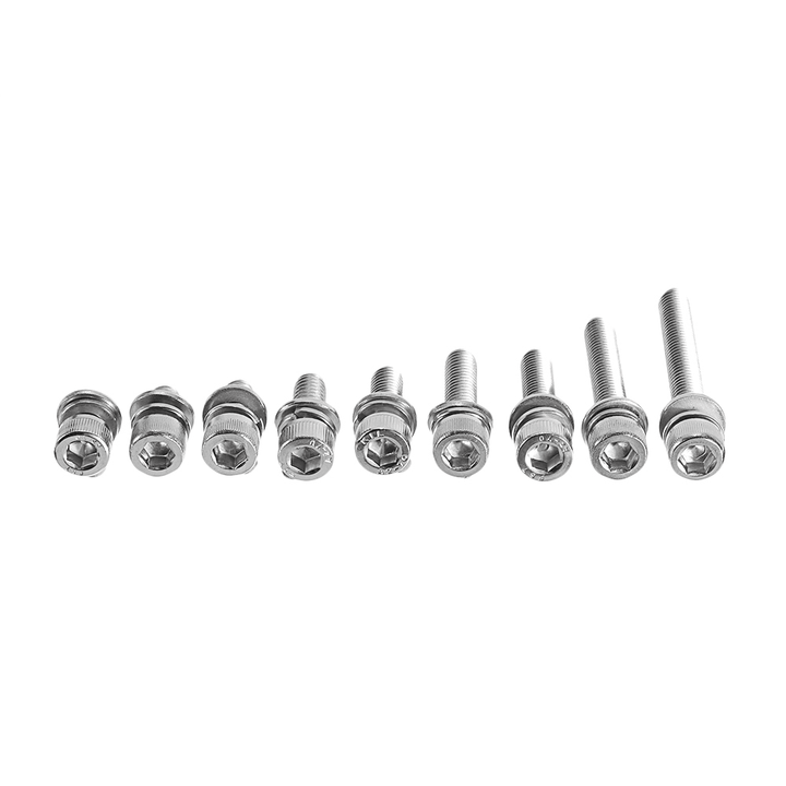 Suleve M6SH3 50Pcs M6 Hex Socket Knurled Cap Head Screw 304 Stainless Steel Bolt Assortment Set - MRSLM