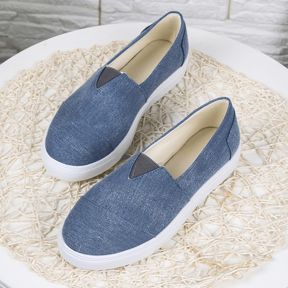 Solid Color Slip on Loafers - MRSLM