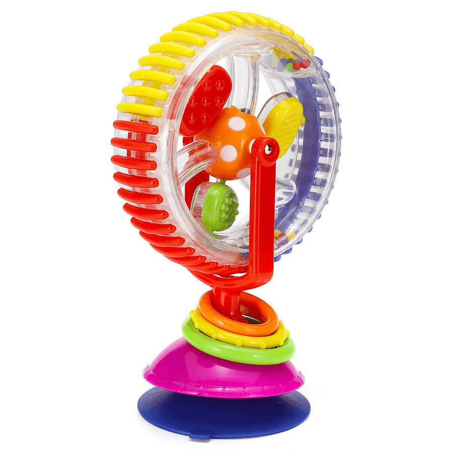 Baby Kid Rainbow Creative Observe Ferris Wheel Rattle Educational High Chair Toys - MRSLM